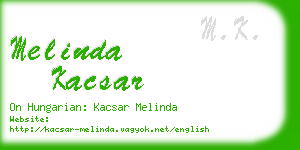 melinda kacsar business card